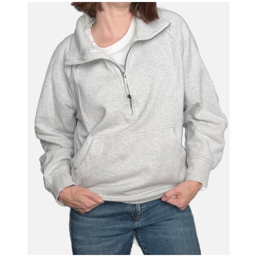 Lululemon Scuba Oversized Funnel Half Zip Pullover Sweatshirt Gray M/L